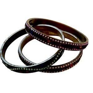 Chic Multicolor Stone Bangle Set